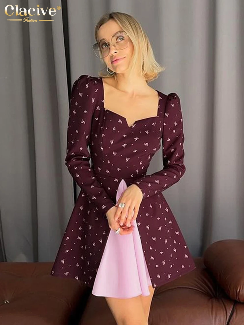 Clacive Fashion Slim Print Women's Dress 2024 Bodycon Square Collar Long Sleeve Mini Dresses Elegant High Waist Female Dress
Clacive Fashion Slim Print Women's Dress 2024 Bodycon Square Collar Long Sleeve Mini Dresses Elegant High Waist Female Dress