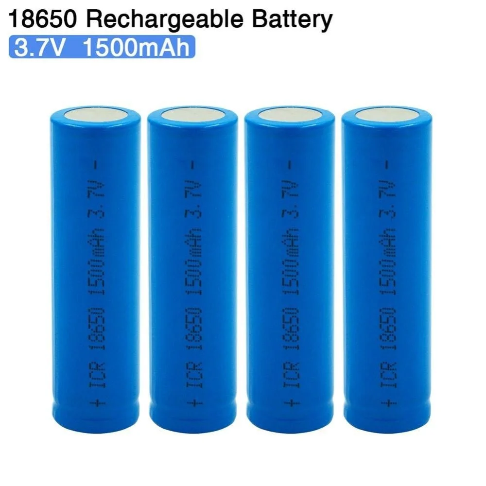 18650 3.7V 1500mAh Rechargeable Battery ICR18650 Lithium Batteries Li-ion Bateria for Flashlight Torch headlamp 4PCS
18650 3.7V 1500mAh Rechargeable Battery ICR18650 Lithium Batteries Li-ion Bateria for Flashlight Torch headlamp 4PCS