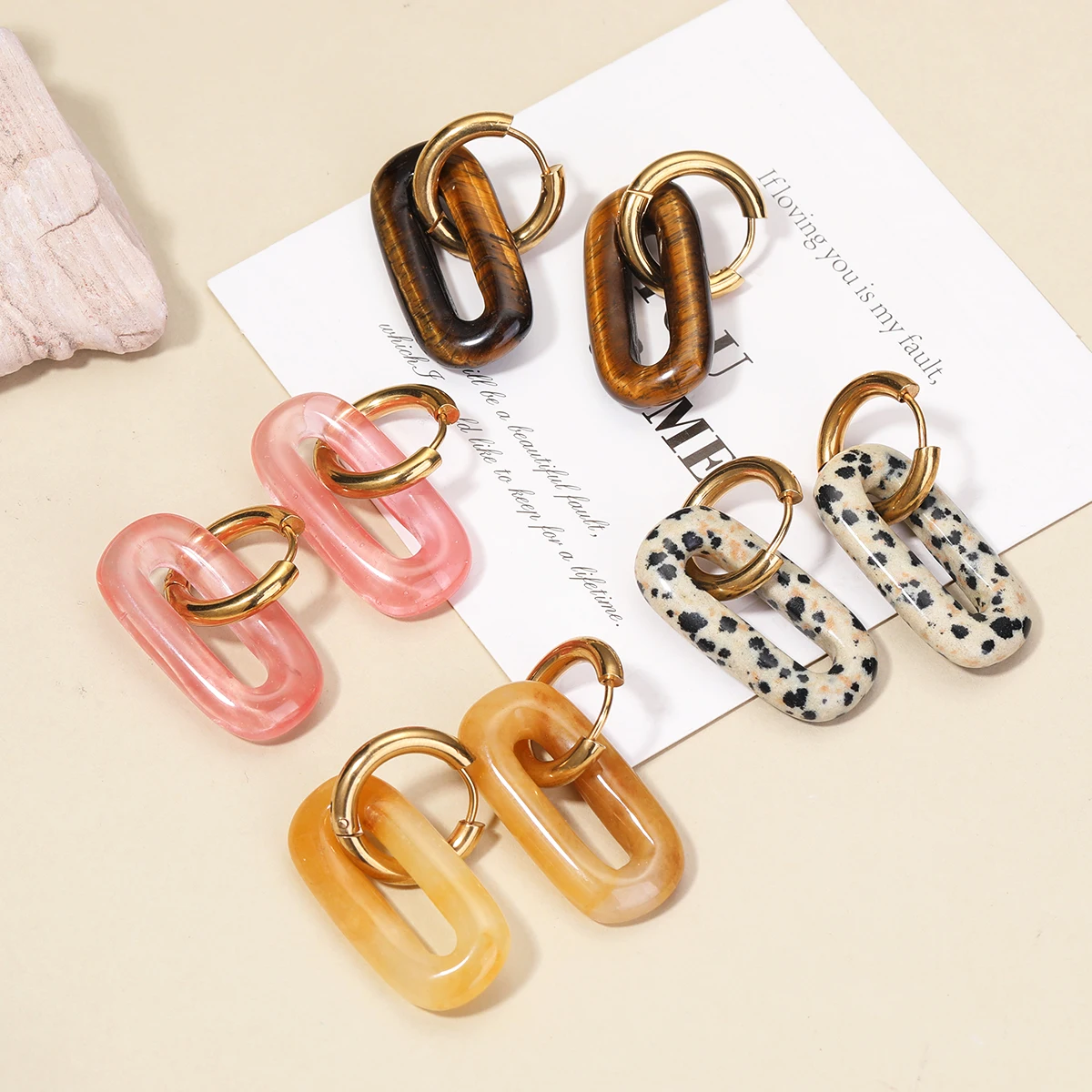 Fashion Women's Earrings Natural Stone Stainless Steel Long Earrings Anti Fade White Crystal Mom Friendship Earring
Fashion Women's Earrings Natural Stone Stainless Steel Long Earrings Anti Fade White Crystal Mom Friendship Earring