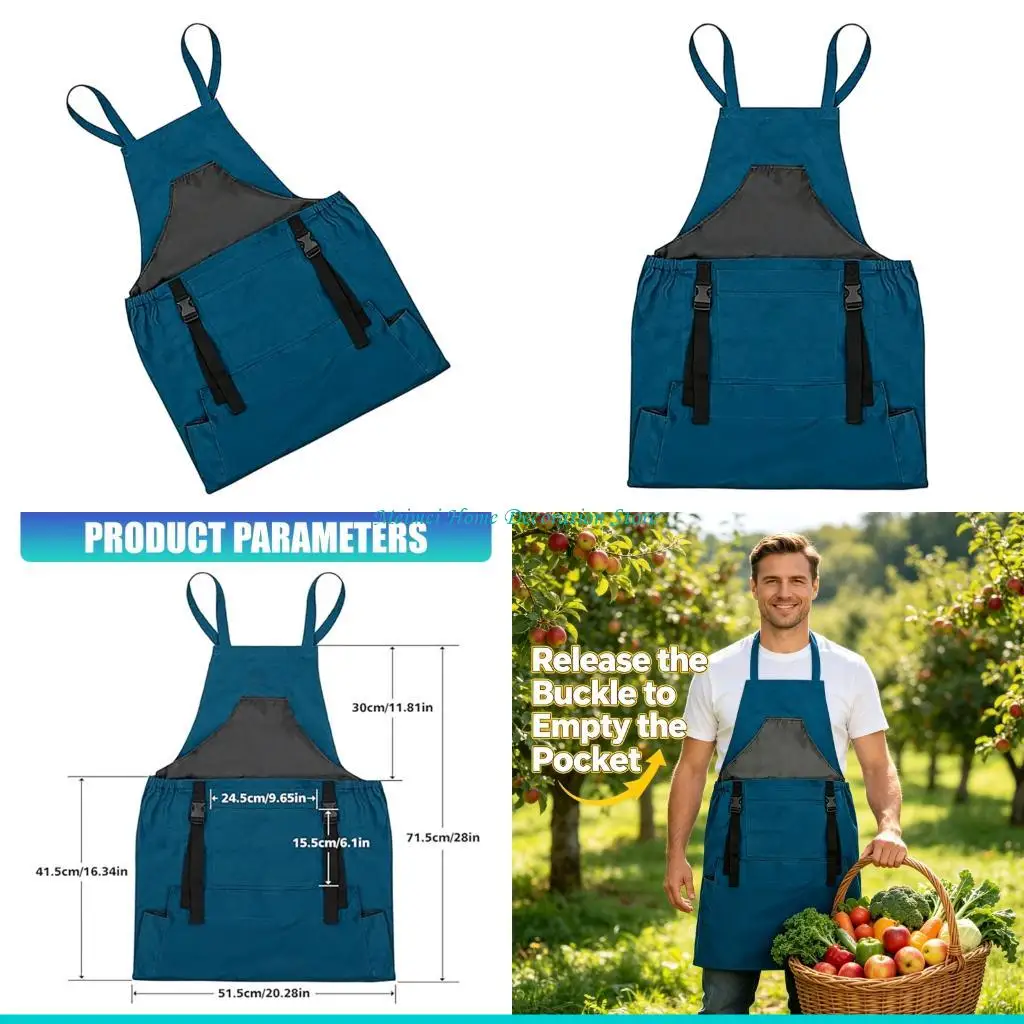 H7BF Ergonomic Harvest Apron With Large Storage Pocket Drawstring Bag For Agricultural And Domestic Tasks Farming Gardening
H7BF Ergonomic Harvest Apron With Large Storage Pocket Drawstring Bag For Agricultural And Domestic Tasks Farming Gardening
