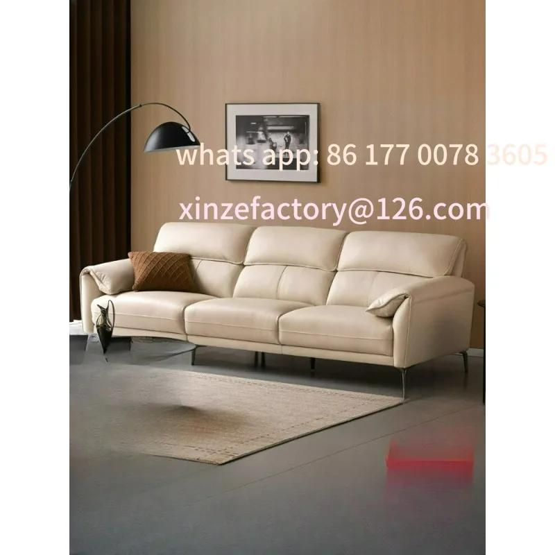 Customizable leather sofa living room first layer cowhide cream wind straight row sofa household white three-person sofa
Customizable leather sofa living room first layer cowhide cream wind straight row sofa household white three-person sofa