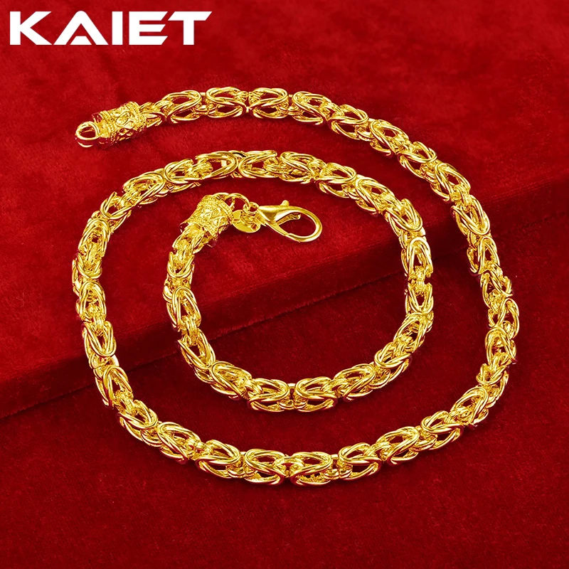 KAIET 925 Sterling Silver Retro Dragon Chain 20 inches Necklace Plated With 18K Gold Wedding Party For Women Charm Fine Jewelry
KAIET 925 Sterling Silver Retro Dragon Chain 20 inches Necklace Plated With 18K Gold Wedding Party For Women Charm Fine Jewelry