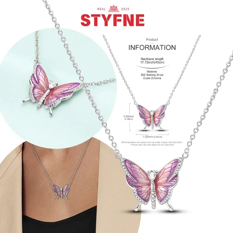 New Original Silver 925 Butterfly Shaped Elegant Simple Necklaces for Women Anniversary Birthday Fine Jewelry Gift Female
New Original Silver 925 Butterfly Shaped Elegant Simple Necklaces for Women Anniversary Birthday Fine Jewelry Gift Female