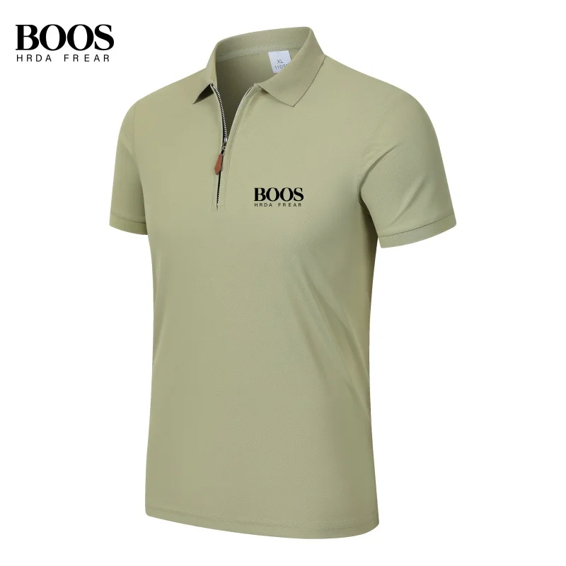 New men's high-quality embroidered logo half zipper short sleeved polo shirt, summer fashion casual breathable T-shirt top
New men's high-quality embroidered logo half zipper short sleeved polo shirt, summer fashion casual breathable T-shirt top