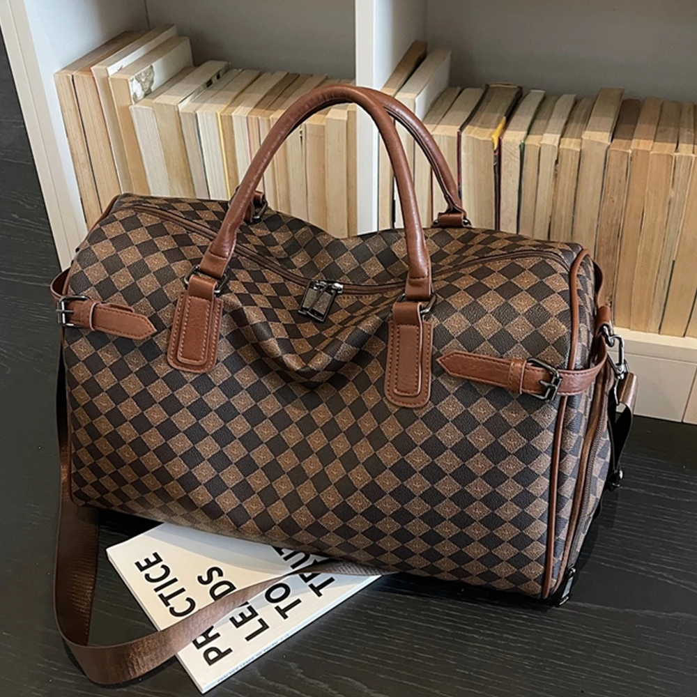 High-End Plaid Travel Bag Large Capacity Hand Large Shoulder Crossbody Fitn Bag for Men And Women Short Business Trip Boston bag
High-End Plaid Travel Bag Large Capacity Hand Large Shoulder Crossbody Fitn Bag for Men And Women Short Business Trip Boston bag