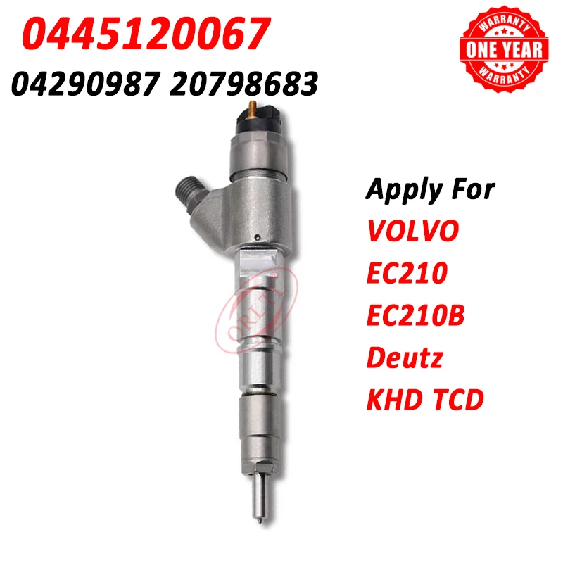 0445120067 New Diesel Fuel Injector 0 445 120 067 Nozzle 04290987 20798683 For VOLVO EC210 EC210B For Deutz KHD TCD 0986435549
0445120067 New Diesel Fuel Injector 0 445 120 067 Nozzle 04290987 20798683 For VOLVO EC210 EC210B For Deutz KHD TCD 0986435549