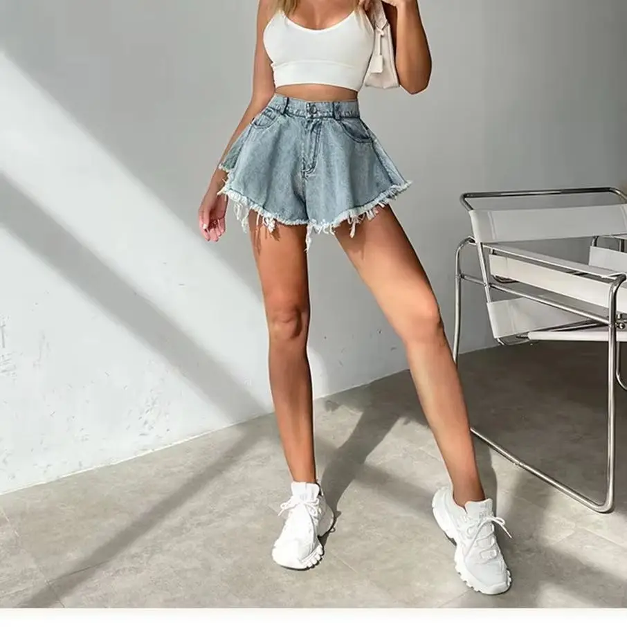 шорты женские New Stylish High Waist Torn Denim Shorts Women's Loose Fringed Jeans Y2K Style Casual Summer Shorts
шорты женские New Stylish High Waist Torn Denim Shorts Women's Loose Fringed Jeans Y2K Style Casual Summer Shorts