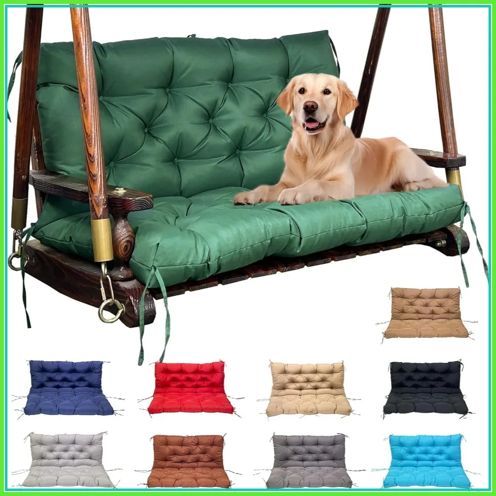 Waterproof 2-3 Seater Porch Swing Cushion with Backrest Ties, 4 Inch Thickened Patio Bench Cushion for Outdoor Furniture
Waterproof 2-3 Seater Porch Swing Cushion with Backrest Ties, 4 Inch Thickened Patio Bench Cushion for Outdoor Furniture
