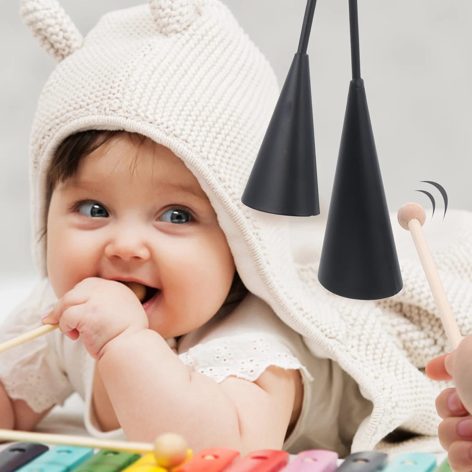 Double Horn Trumpet Bell Black Cowbells Kids Musical Instruments Compact Size Striker Included Develop Music Interest
Double Horn Trumpet Bell Black Cowbells Kids Musical Instruments Compact Size Striker Included Develop Music Interest