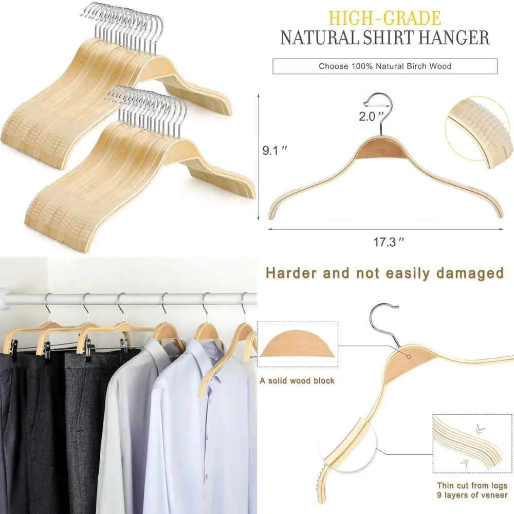 Тонкие вешалки из натурального дерева с мягкими нескользящими резиновыми ручками, упаковка из 30 высококачественных модных вешалок без плеч для стильного гардероба
Тонкие вешалки из натурального дерева с мягкими нескользящими резиновыми ручками, упаковка из 30 высококачественных модных вешалок без плеч для стильного гардероба