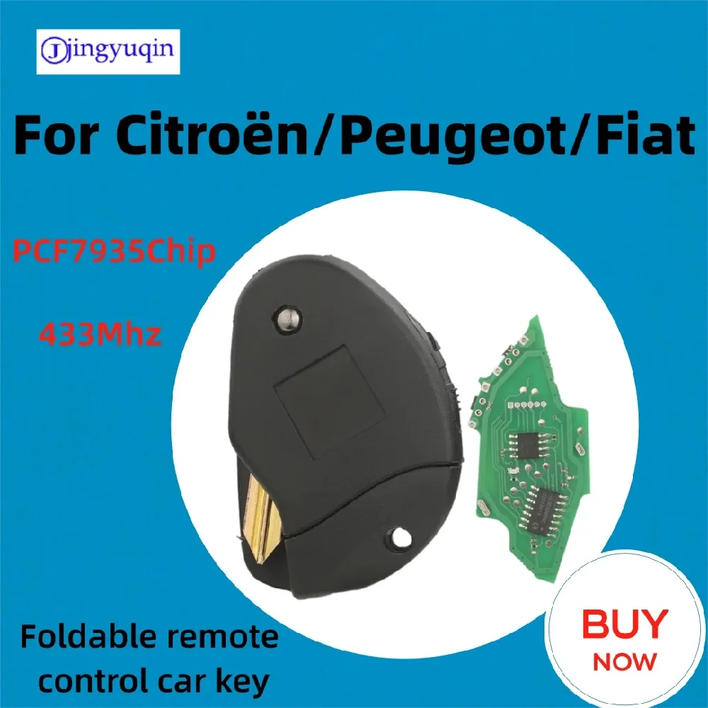 jingyuqin Для Citroen Jumpy Xantia/Peugeot Expert/Fiat Scudo, 2-кнопочный складной ключ-пульт дистанционного управления, 433 МГц, чип ID33-PCF7935
jingyuqin Для Citroen Jumpy Xantia/Peugeot Expert/Fiat Scudo, 2-кнопочный складной ключ-пульт дистанционного управления, 433 МГц, чип ID33-PCF7935