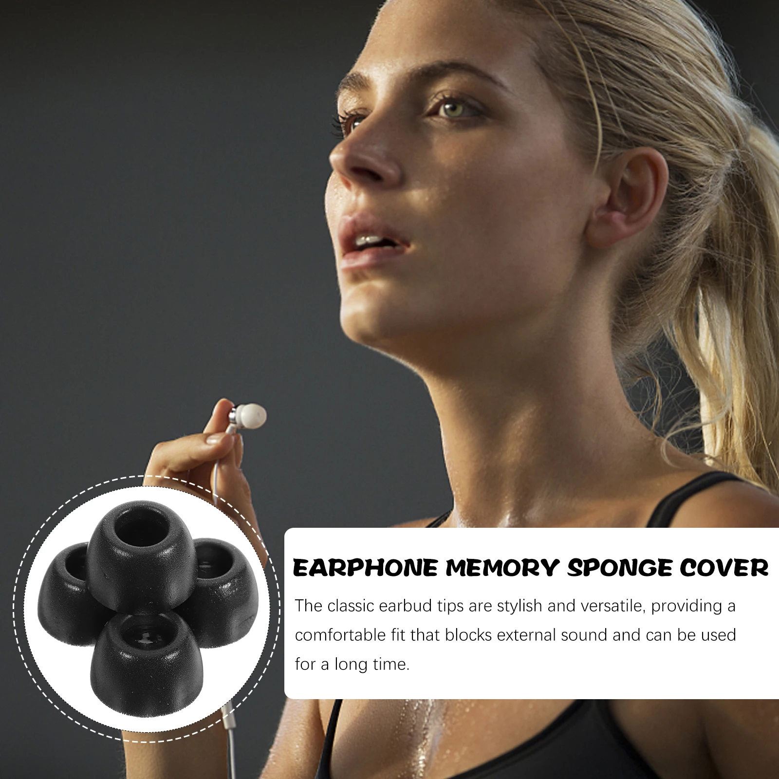 4pcs Memory Foam Ear Tips Soft Silicone Replacement Covers for Earbuds Long Term Use Black Durable Lightweight Earphone
4pcs Memory Foam Ear Tips Soft Silicone Replacement Covers for Earbuds Long Term Use Black Durable Lightweight Earphone