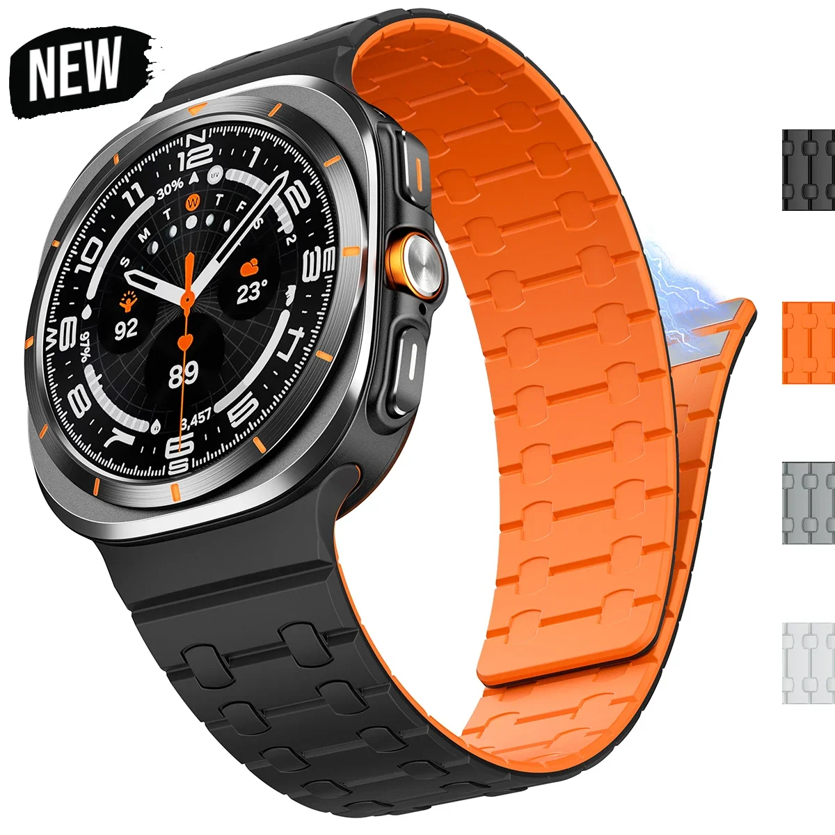 Магнитный ремешок для Samsung Galaxy Watch Ultra 47 мм, силиконовая петля, спортивный ремешок для GALAXY WATCH 47 мм ultra 7, мужской браслет без зазоров
Магнитный ремешок для Samsung Galaxy Watch Ultra 47 мм, силиконовая петля, спортивный ремешок для GALAXY WATCH 47 мм ultra 7, мужской браслет без зазоров