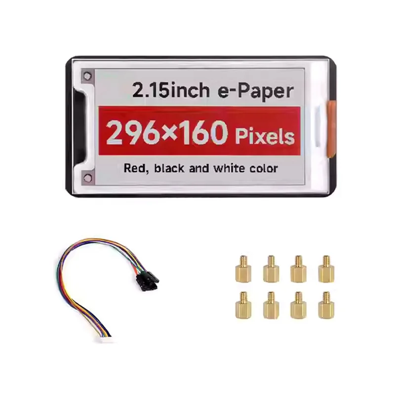 Durable-2,15-дюймовый модуль дисплея электронной бумаги 296 × 160 пикселей SPI-связь HAT+ Стандарт для модуля чернильного экрана Raspberry Pi, 2,15-
