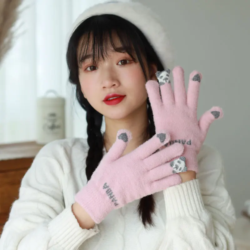 Youth Student Cartoon Touch Screen Knitted Mittens Women Winter Fashion Cute Cycling Warm Five Finger Gloves Girl Gift T50
Youth Student Cartoon Touch Screen Knitted Mittens Women Winter Fashion Cute Cycling Warm Five Finger Gloves Girl Gift T50