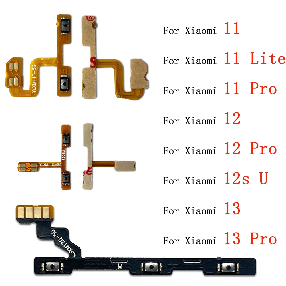 50Pcs,Power Switch On/Off Button Volume control Key Button Flex Cable For Xiaomi 11 12 12S 13 Lite Pro 12x 11i 13 Lite
50Pcs,Power Switch On/Off Button Volume control Key Button Flex Cable For Xiaomi 11 12 12S 13 Lite Pro 12x 11i 13 Lite