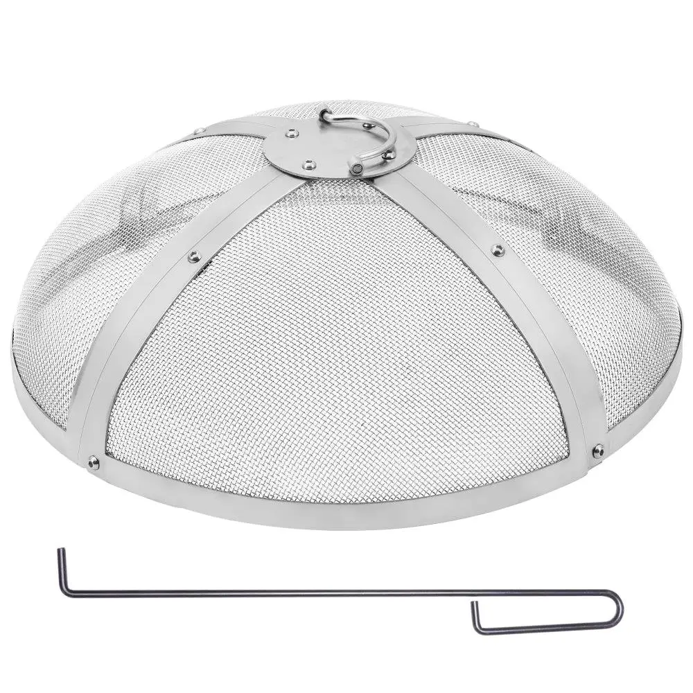 Heavy Duty 20-Inch Round Steel Fire Pit Spark Screen with Easy-Open Top and Ring Handle for Outdoor Patio Use
Heavy Duty 20-Inch Round Steel Fire Pit Spark Screen with Easy-Open Top and Ring Handle for Outdoor Patio Use