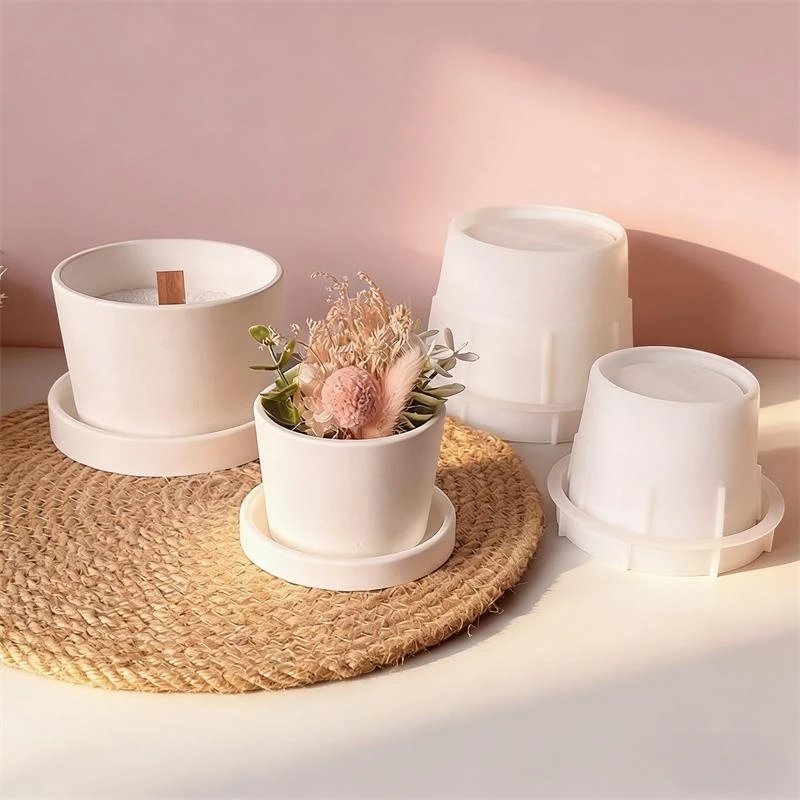Round Plaster Vase Flowerpot Cement Succulent Plants Pot Silicone Mold Gypsum Storage Jar Candle Cup Home Decoration Mould
Round Plaster Vase Flowerpot Cement Succulent Plants Pot Silicone Mold Gypsum Storage Jar Candle Cup Home Decoration Mould