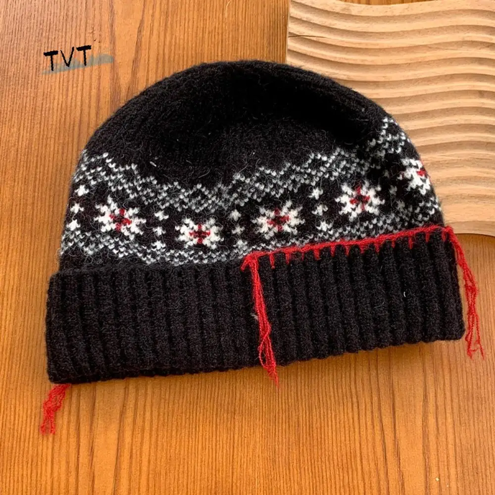 Ethnic Style Woolen Knitted Pullover Hat Coldproof Ear Protection Jacquard Woolen Hat Solid Color Keep Warm Beanies Cap Winter
Ethnic Style Woolen Knitted Pullover Hat Coldproof Ear Protection Jacquard Woolen Hat Solid Color Keep Warm Beanies Cap Winter
