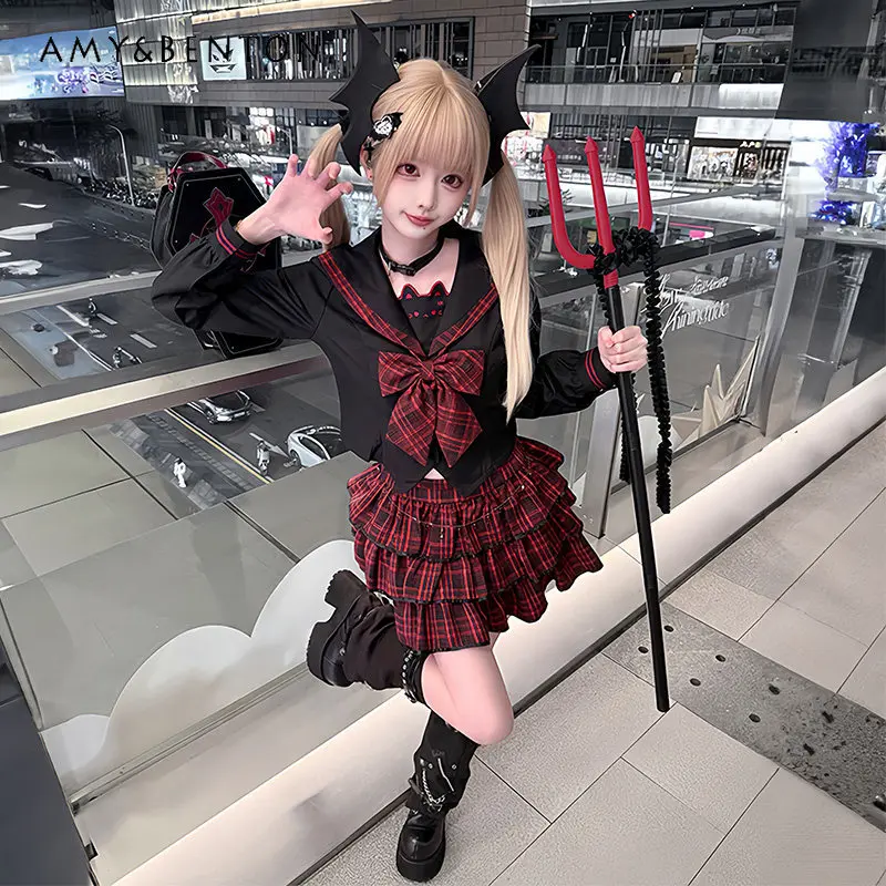 Original Authentic Teens Girls Japanese Sweet Red Plaid Jk Uniform Big Kids Spring New Sailor Long Sleeve Shirt Pleated Skrit
Original Authentic Teens Girls Japanese Sweet Red Plaid Jk Uniform Big Kids Spring New Sailor Long Sleeve Shirt Pleated Skrit