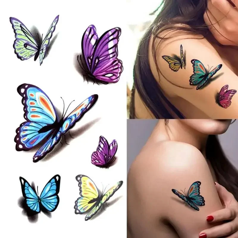 Waterproof 3D Tattoo Sticker Removable Women Temporary Fake Tattoo Sticker Mini Colorful Butterfly DIY Tattoo Sticker Body Art
Waterproof 3D Tattoo Sticker Removable Women Temporary Fake Tattoo Sticker Mini Colorful Butterfly DIY Tattoo Sticker Body Art
