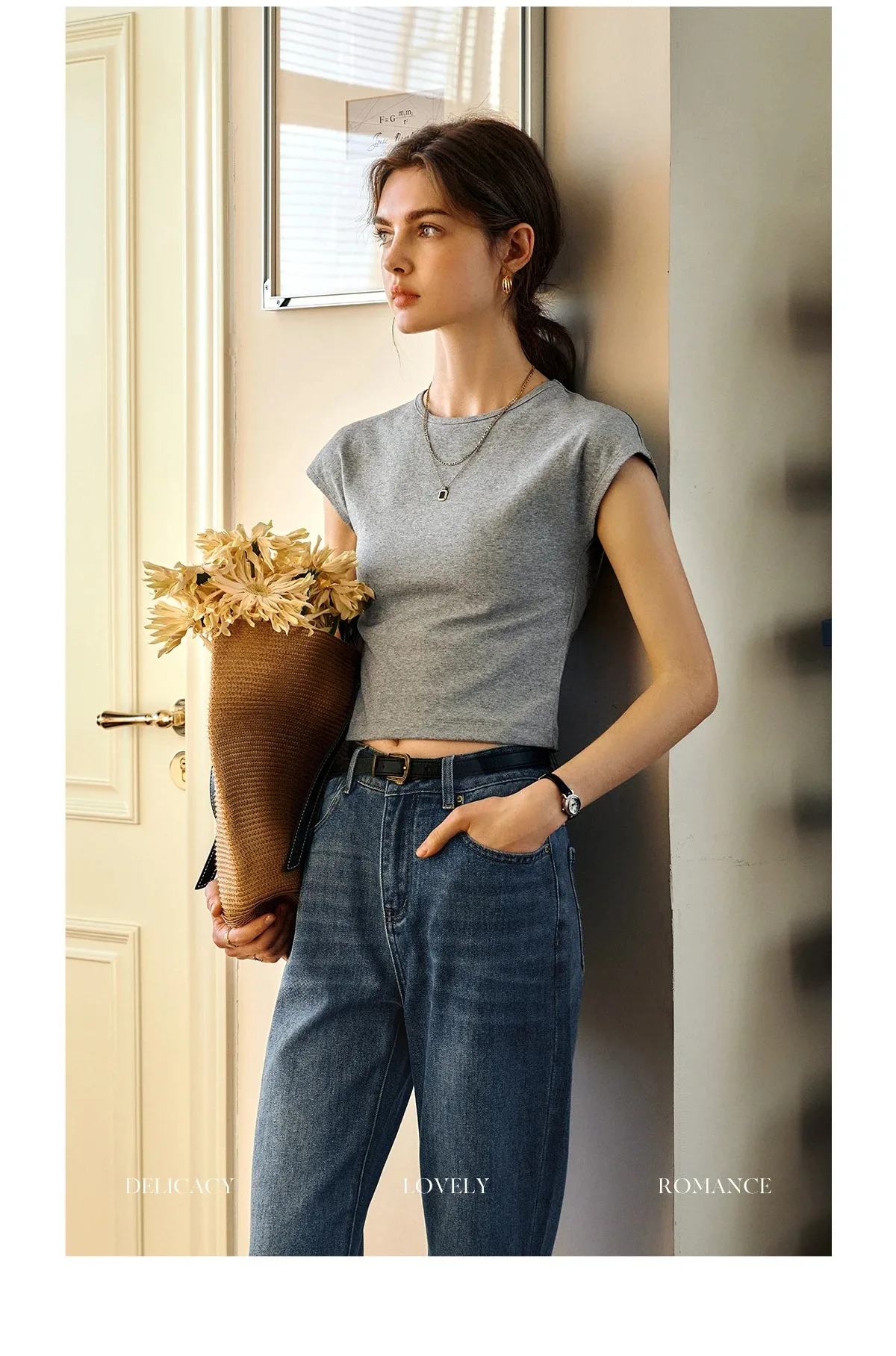 OLrain Women Tops 2025 Summer Fashion Temperament Style Grey Simple Versatile Tees New Slim Skinny Inner T-Shirts O57XT96296
OLrain Women Tops 2025 Summer Fashion Temperament Style Grey Simple Versatile Tees New Slim Skinny Inner T-Shirts O57XT96296