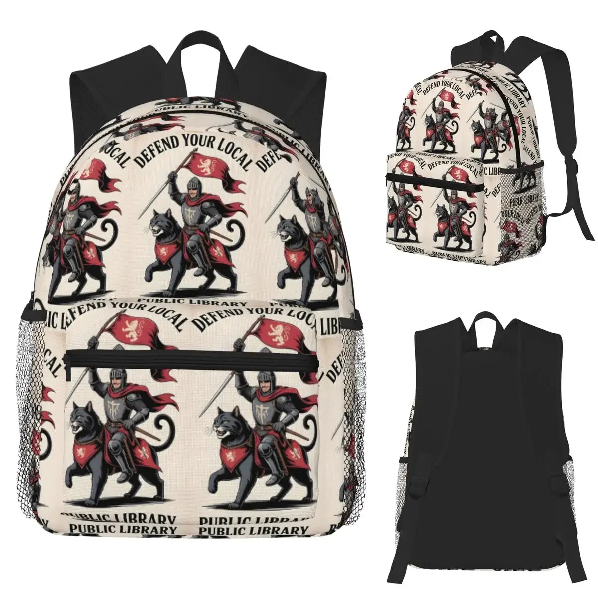 Рыцарь верхом на черной кошке защищает свою местную библиотеку, средневековый фэнтезийный рюкзак, школьная сумка, рюкзак, сумка для книг, сумки на плечо
Рыцарь верхом на черной кошке защищает свою местную библиотеку, средневековый фэнтезийный рюкзак, школьная сумка, рюкзак, сумка для книг, сумки на плечо