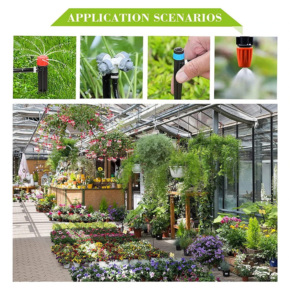 200FT Greenhouse Micro Drip Irrigation Kit with 1/2 Inch Hose 1/4 Inch Distribution Tubing for Greenhouse Yard Lawn Plant
200FT Greenhouse Micro Drip Irrigation Kit with 1/2 Inch Hose 1/4 Inch Distribution Tubing for Greenhouse Yard Lawn Plant