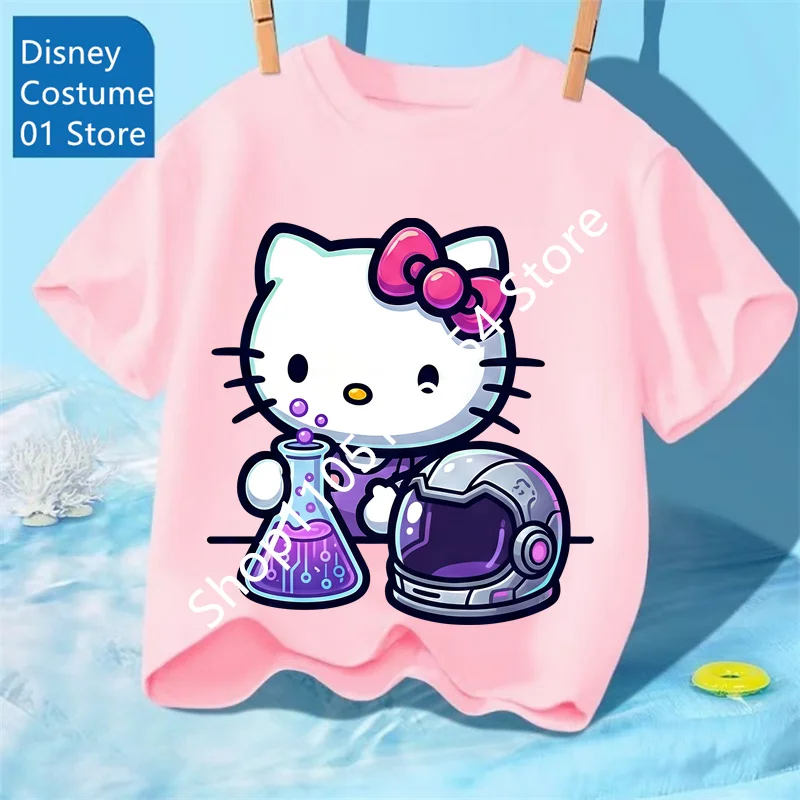 Летняя одежда Sanrio для маленьких девочек, детские милые футболки с принтом Hello Kitty, топы с короткими рукавами и рисунками, наряды
Летняя одежда Sanrio для маленьких девочек, детские милые футболки с принтом Hello Kitty, топы с короткими рукавами и рисунками, наряды