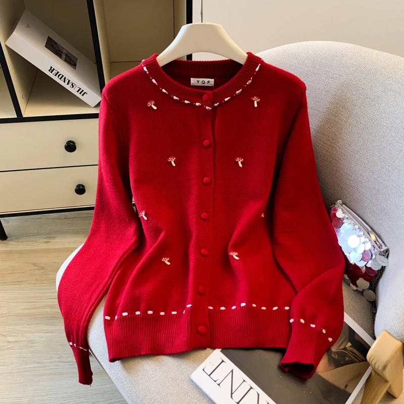 Женский вязаный кардиган, корейский милый свободный свитер с круглым вырезом, осень-зима, стильный
Женский вязаный кардиган, корейский милый свободный свитер с круглым вырезом, осень-зима, стильный