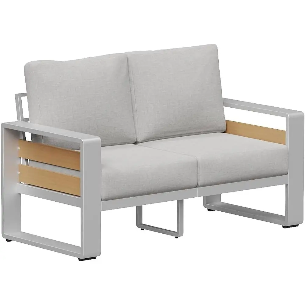 Outdoor Patio urniture Set, 2 Seats Metal Sectional Patio urniture, ern Outside Sectional Set or Backyard, Love Seat Soa ×1, Sil
Outdoor Patio urniture Set, 2 Seats Metal Sectional Patio urniture, ern Outside Sectional Set or Backyard, Love Seat Soa ×1, Sil