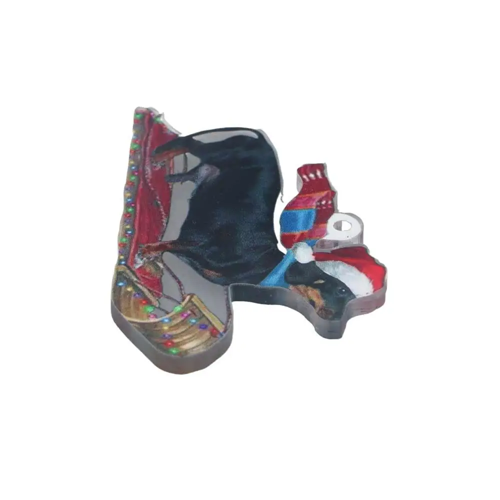 2D Dachshund Pendant Merry Christmas Double Sided Christmas Hanger Oranments Cute Acrylic Acrylic Christmas Dog Pendants
2D Dachshund Pendant Merry Christmas Double Sided Christmas Hanger Oranments Cute Acrylic Acrylic Christmas Dog Pendants