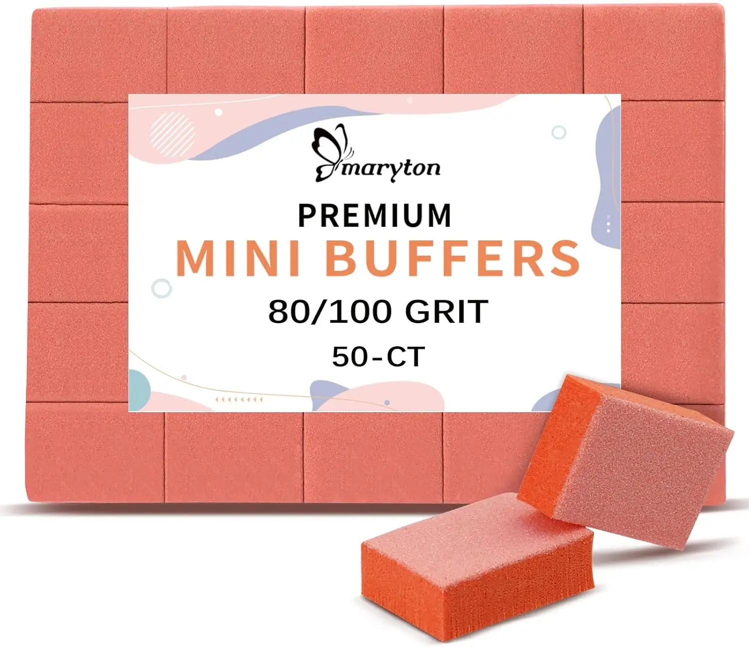 Mini Nail Buffer Blocks - 80/100 Grit Professional Salon Orange Buffers - Buff Nails Prior To Application of Gel Polish, Acrylic, 50 Count
Mini Nail Buffer Blocks - 80/100 Grit Professional Salon Orange Buffers - Buff Nails Prior To Application of Gel Polish, Acrylic, 50 Count
