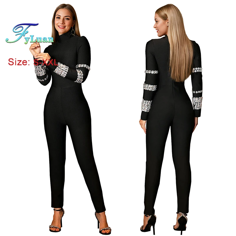 Slim Women Long Sleeve Jumpsuits With Diamonds Temperament Tracksuit Casual Solid Color Simple O NeckHoliday Women Outfit Pants
Slim Women Long Sleeve Jumpsuits With Diamonds Temperament Tracksuit Casual Solid Color Simple O NeckHoliday Women Outfit Pants