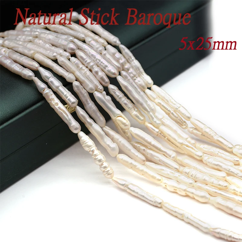 Natural Zhuji Freshwater Baroque Pearl Beads Stick Shape Loose Baroque Bead for Jewelry Making Diy Necklace Earring Accessoires
Natural Zhuji Freshwater Baroque Pearl Beads Stick Shape Loose Baroque Bead for Jewelry Making Diy Necklace Earring Accessoires