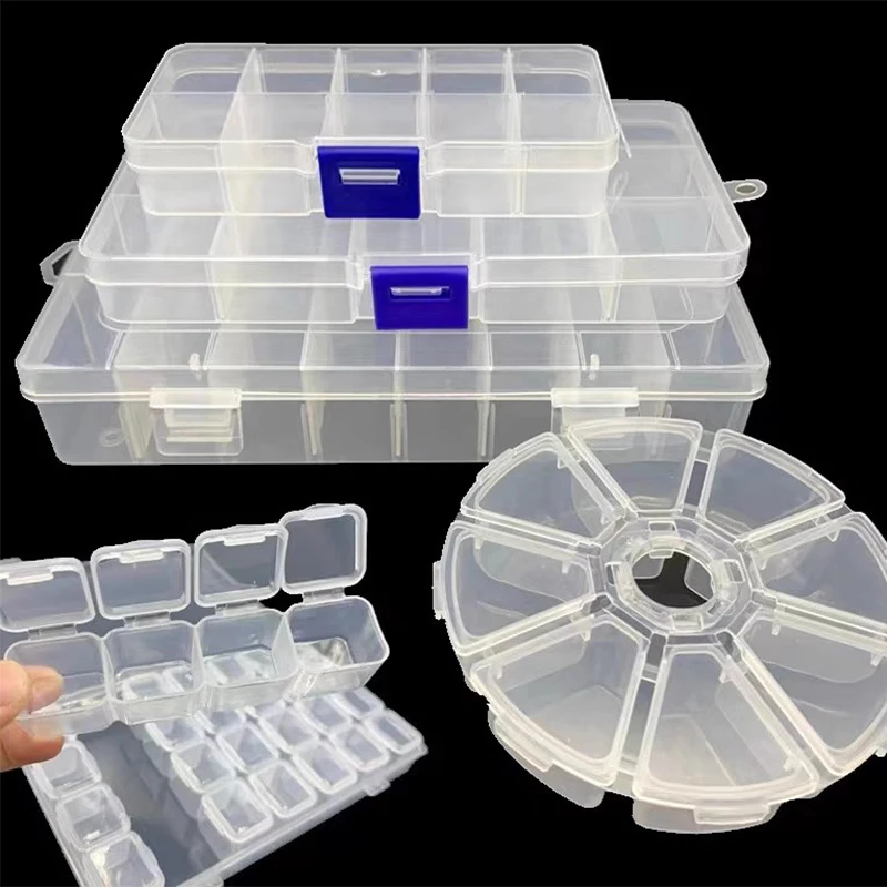 Transparent Plastic Storage Jewelry Box Compartment Adjustable Container Storage Boxes Beads Ring Earring Organizer Case
Transparent Plastic Storage Jewelry Box Compartment Adjustable Container Storage Boxes Beads Ring Earring Organizer Case
