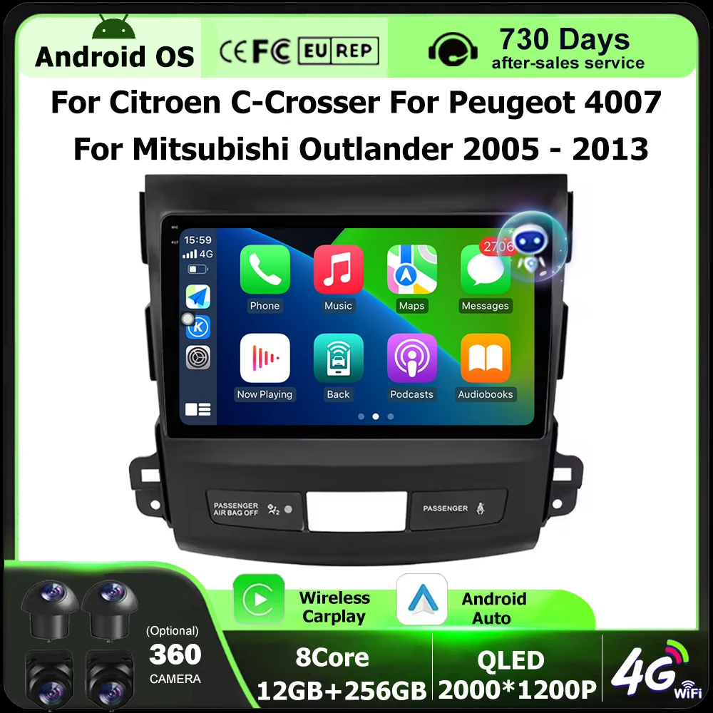 Android 16 Auto For Citroen C-Crosser For Peugeot 4007 For Mitsubishi Outlander 2005 - 2013 Car Radio Multimedia Player 4G WIFI
Android 16 Auto For Citroen C-Crosser For Peugeot 4007 For Mitsubishi Outlander 2005 - 2013 Car Radio Multimedia Player 4G WIFI