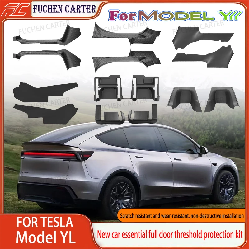 For Tesla Model YL Launch 2026 TPE Front Rear Protector Threshold Strip Waterproof Anti-kick Guard Panel Car Interior Accessorie
For Tesla Model YL Launch 2026 TPE Front Rear Protector Threshold Strip Waterproof Anti-kick Guard Panel Car Interior Accessorie