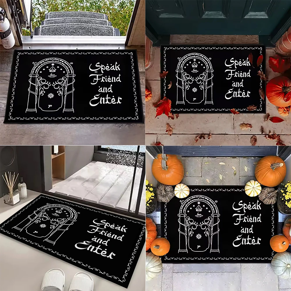 Speak Friend and Enter Doormat Non-Slip Bathroom Kitchen Mat Garden Garage Door Floor Entrance Carpet Rug Home Decor
Speak Friend and Enter Doormat Non-Slip Bathroom Kitchen Mat Garden Garage Door Floor Entrance Carpet Rug Home Decor