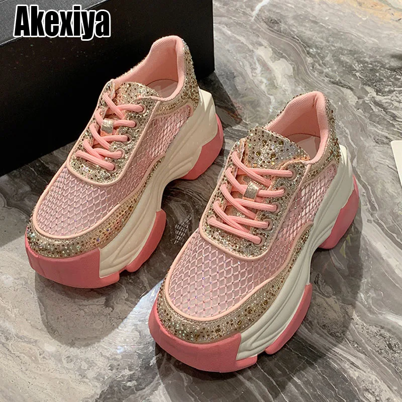 Breathable Mesh Rhinestone Sneaker Women 2023 Autumn New Designer Platform Shoes Ladies Casual Sports Zapatos De Mujer
Breathable Mesh Rhinestone Sneaker Women 2023 Autumn New Designer Platform Shoes Ladies Casual Sports Zapatos De Mujer