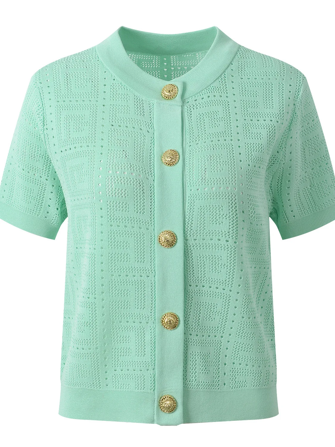 Elegant Sweet Style Women's Knitted Short Sleeve round Neck Open Cardigan Top with Golden Buckle Spring Summer Fashion High E...
Elegant Sweet Style Women's Knitted Short Sleeve round Neck Open Cardigan Top with Golden Buckle Spring Summer Fashion High E...