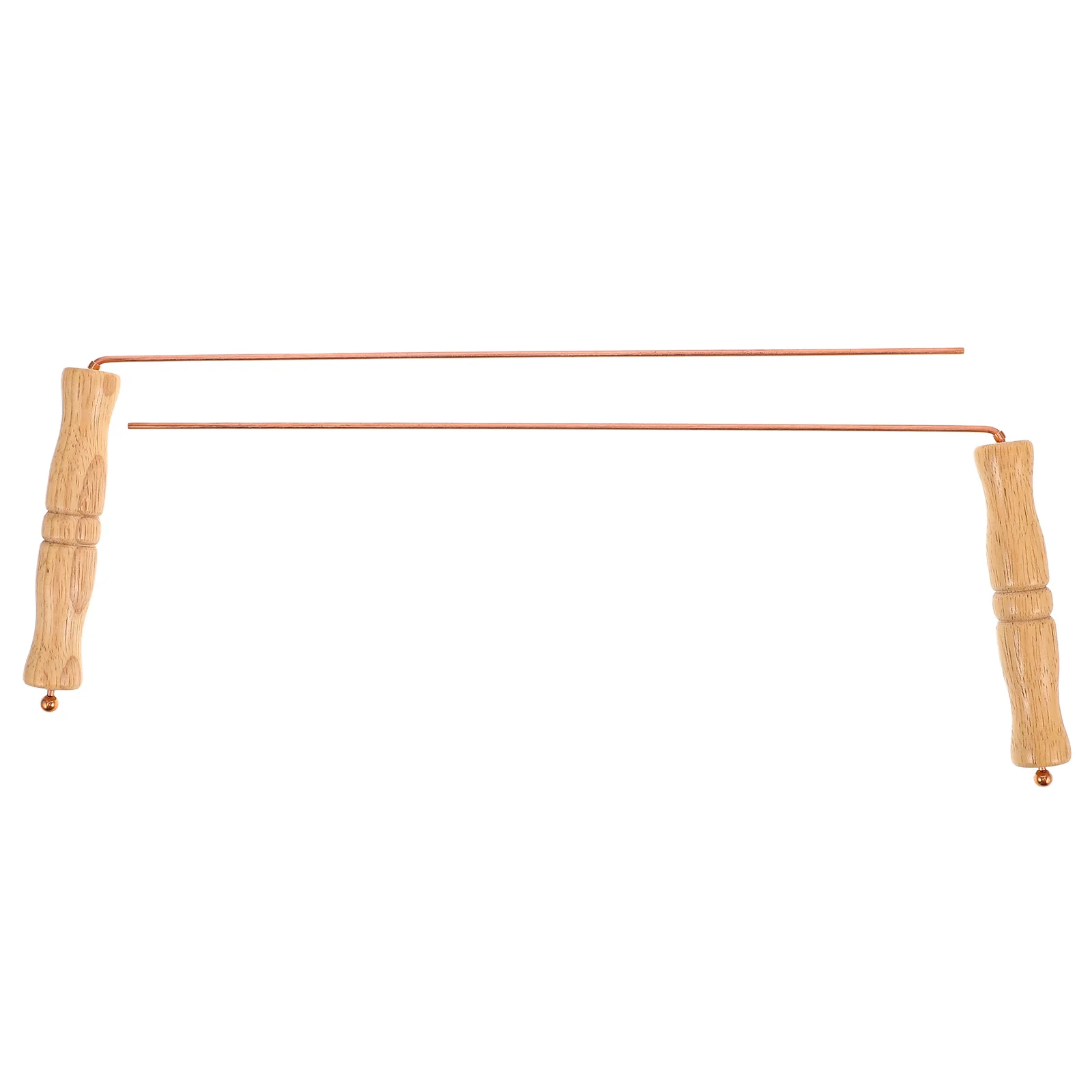 2Pcs Pure Copper Dowsing Rods Ghost Hunting Water Divination Gold Prospecting Copper Detecting Rod Set Precise Metal Detection
