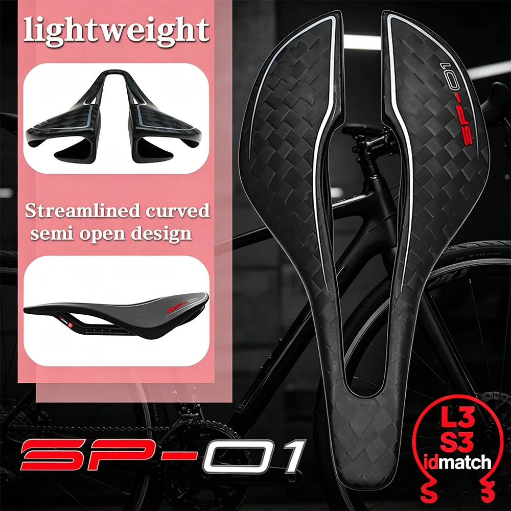 SP-01 BOOST Tekno Carbon Saddle 8K/Black Matte Carbon Finish Bicycle Seat Super Light 120g Road Bike Saddles 245x130/140mm
SP-01 BOOST Tekno Carbon Saddle 8K/Black Matte Carbon Finish Bicycle Seat Super Light 120g Road Bike Saddles 245x130/140mm