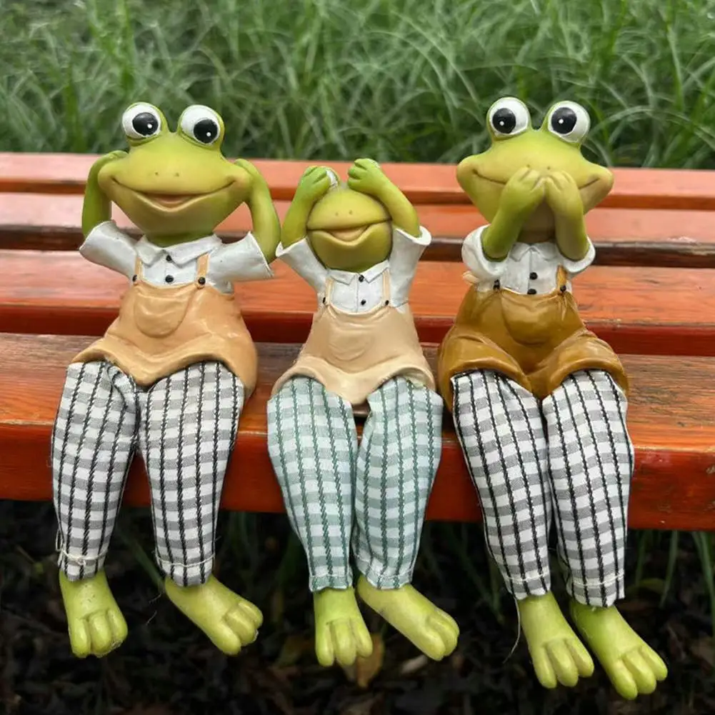 Frog Ornament Set of 3 Resin Frog Figurines for Indoor Decor No See No Speak No Hear Frogs Sitting Frog Statues with Long Legs
Frog Ornament Set of 3 Resin Frog Figurines for Indoor Decor No See No Speak No Hear Frogs Sitting Frog Statues with Long Legs