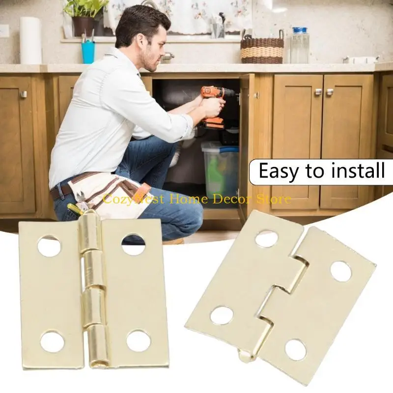 92MF Pack of 50 Small Hinges Gold Color Hinges with 200 Screws for Jewelry Boxes Crafts
92MF Pack of 50 Small Hinges Gold Color Hinges with 200 Screws for Jewelry Boxes Crafts