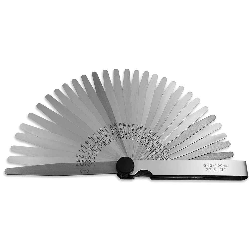 32 Blades Feeler Gauge Dual Marked Feeler Gauges Perfect For Engines Accurate And Versatile Lubricating Oil Coating
32 Blades Feeler Gauge Dual Marked Feeler Gauges Perfect For Engines Accurate And Versatile Lubricating Oil Coating