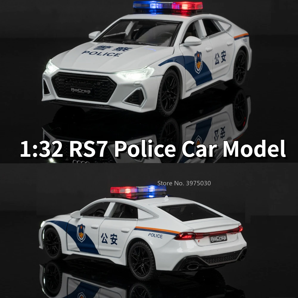 Модель полицейского автомобиля RS7 в масштабе 1/32, игрушечная литая машинка из сплава с высоким имитацией со звуком и звездами, автомобили с тяговым эффектом, игрушки для детей, подарки
Модель полицейского автомобиля RS7 в масштабе 1/32, игрушечная литая машинка из сплава с высоким имитацией со звуком и звездами, автомобили с тяговым эффектом, игрушки для детей, подарки