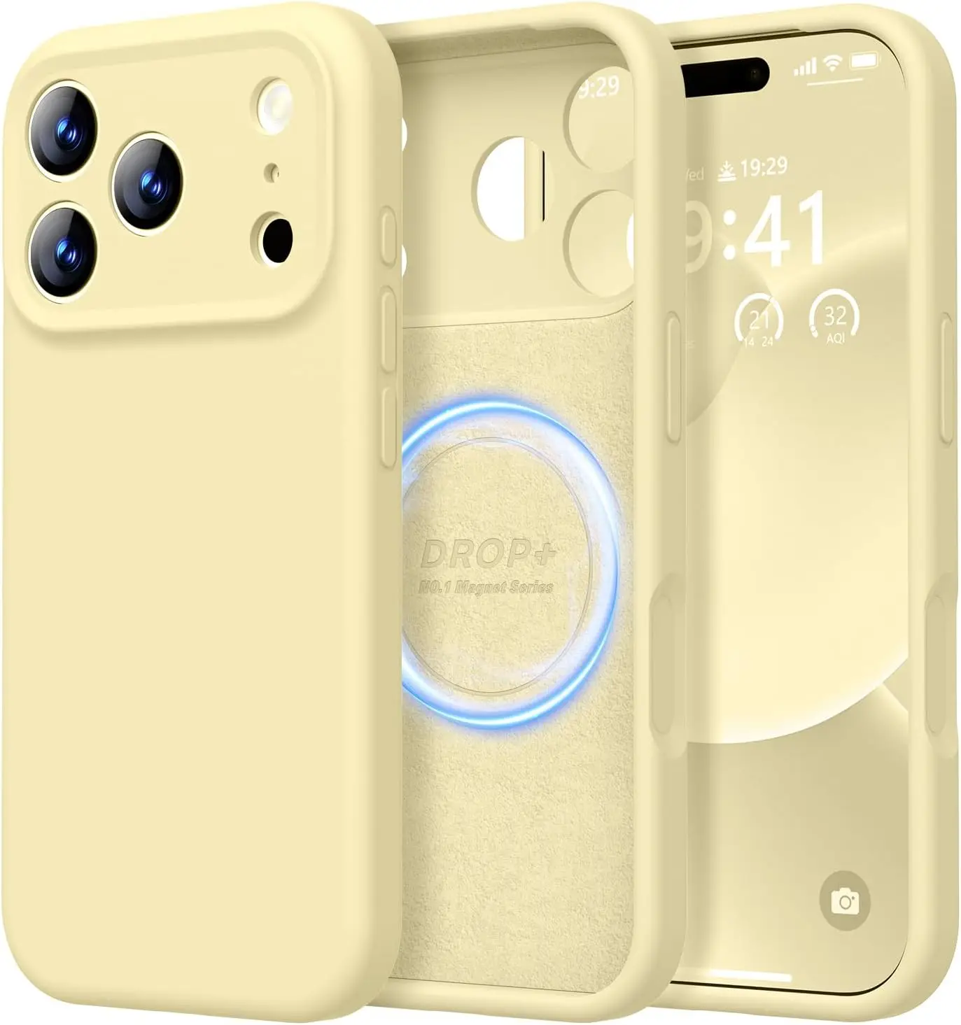 Premium Silicone Case for iPhone 17 Pro 6.3", MagSafe Compatible, Shockproof Protection in Creamy Yellow
Premium Silicone Case for iPhone 17 Pro 6.3", MagSafe Compatible, Shockproof Protection in Creamy Yellow