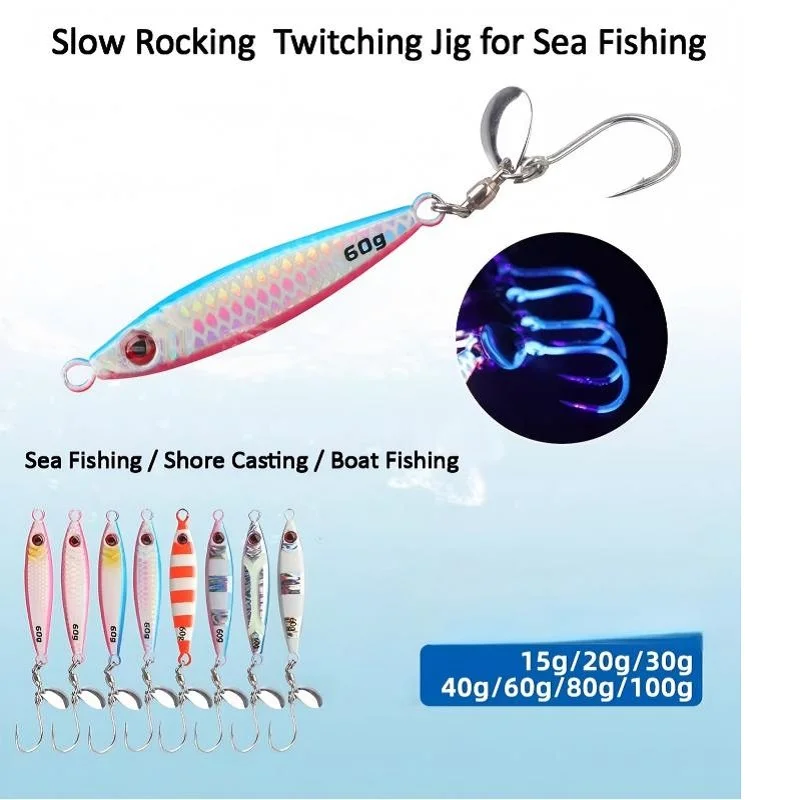 2pcs Laser Metal Jig Lure Fast Cast Jigging Bait Spinner Blade Single Hook Hard Bait For Pike Perch Saltwater Sea Fishing Tackle
2pcs Laser Metal Jig Lure Fast Cast Jigging Bait Spinner Blade Single Hook Hard Bait For Pike Perch Saltwater Sea Fishing Tackle