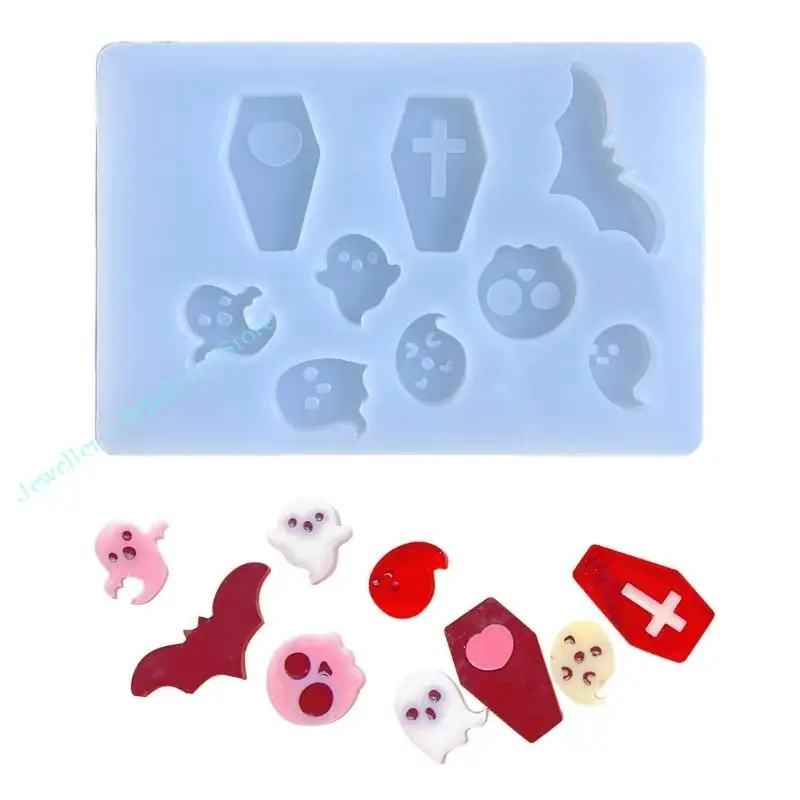 R7UF Filler Halloween Crafts Silicone Epoxy Mold DIY Keychain Pendant for Bag Decor
R7UF Filler Halloween Crafts Silicone Epoxy Mold DIY Keychain Pendant for Bag Decor